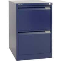 Bisley BS Steel Filing Cabinet 2 Drawers Lockable 470 x 622 x 711 mm Oxford Blue