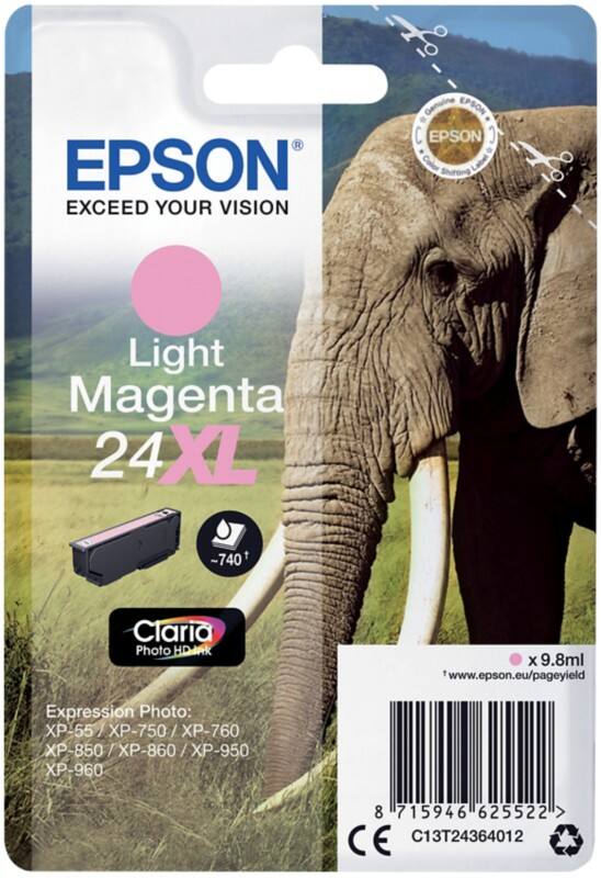 Epson 24XL Original Ink Cartridge C13T24364012 Light Magenta