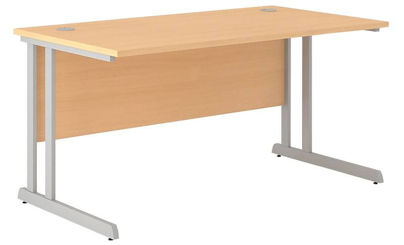Straight Desk Optima C Beech 1 600 X 800 X 720 Mm Viking Direct Ie