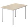 Rectangular Desk with White MFC Top and Silver Frame Optima G 1200 x 800 x 720 mm