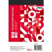 Office Depot A6 Top Bound White Paper Cover Writing Pad Ruled 200 Pages Pack of 5