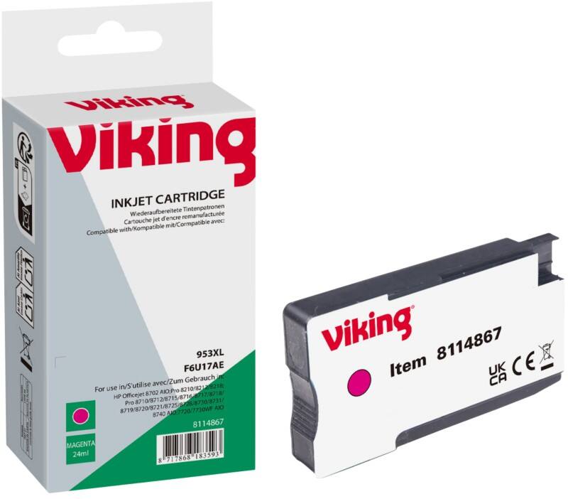 Viking 953XL Compatible HP Ink Cartridge F6U17AE Magenta