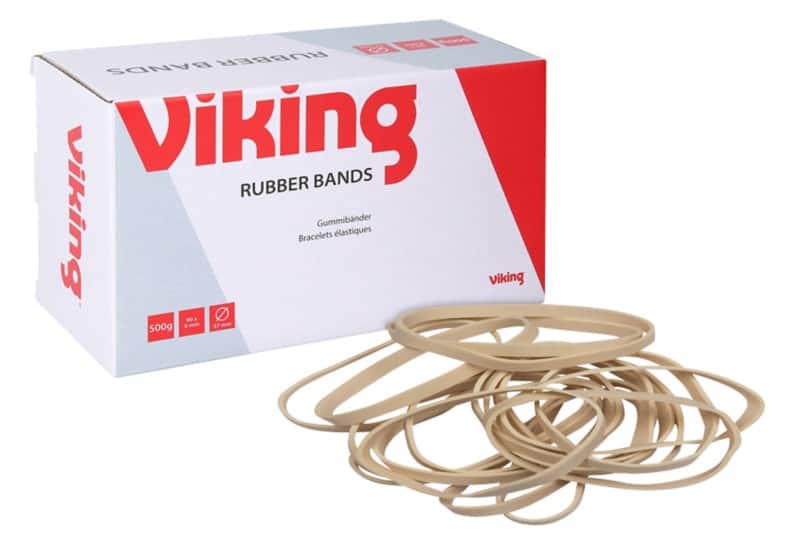 Viking Rubber Bands 90 x 6 mm Ø 57 mm Beige 500 g