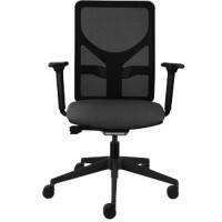 Synchro Tilt Ergonomic Office Chair with Adjustable Armrest and Seat IMAGE 100 Black & Grey