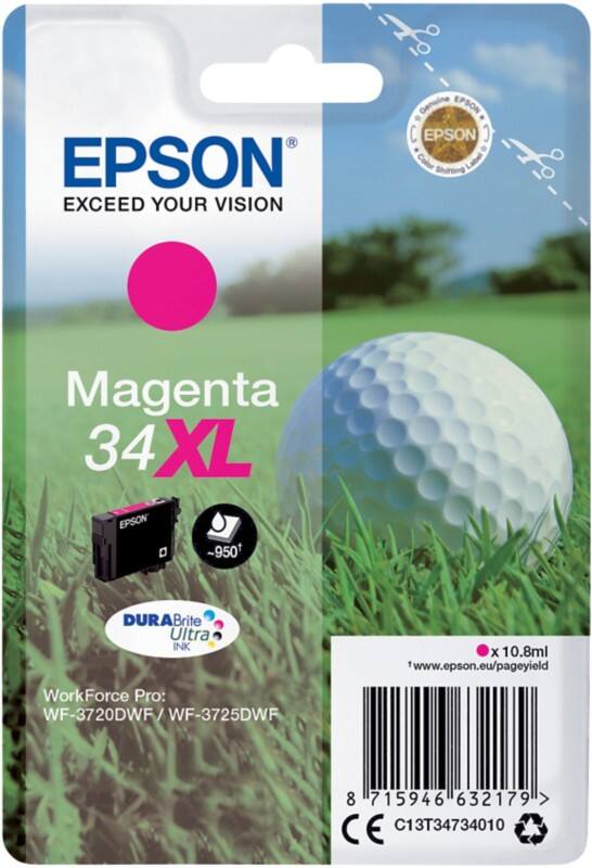 Epson 34XL Original Ink Cartridge C13T34734010 Magenta