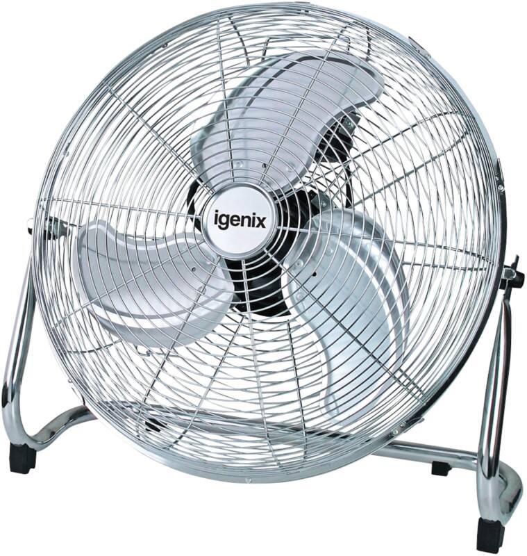 igenix Floor Fan Main 3 Speeds 54 cm Silver DF1800 45.7 cm