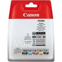 Canon PGI-580 Original Ink Cartridge Black, Cyan, Magenta, Yellow Multipack Pack of 5