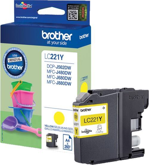 Brother LC221Y Original Ink Cartridge Yellow