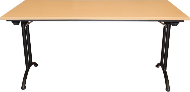 Realspace Standard Rectangular Folding Table Beech Steel, Wood Brown 1,600 x 800 x 750 mm