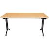 Realspace Rectangular Folding Table with Beech Coloured Melamine Top and Black Frame Standard 1600 x 800 x 750mm