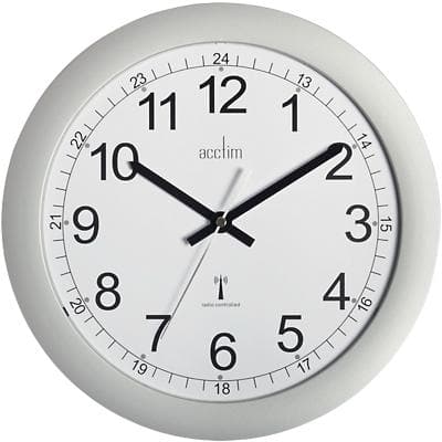 Acctim Analog Wall Clock 74417 30 x 3cm Silver