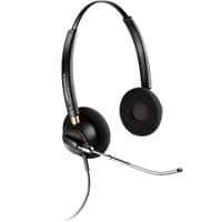 Plantronics EncorePro HW520V Wired Stereo Headset Over-the-head with Noise Cancellation Quick-Disconnect (QD) with Microphone Black