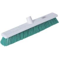 Robert Scott Broom Head Green Bristles, White Stiff Head