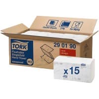Tork Hand Towels V-fold White 2 Ply 290190 Pack of 15 of 250 Sheets