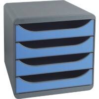 Exacompta Drawer Unit Big-Box A4+ Grey, Ice Blue 24.7 x 32.4 x 4.2 cm