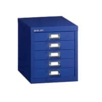 Bisley Filing Cabinet with 5 Drawers H125NL 280 x 380 x 325mm Blue