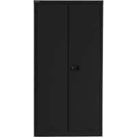 Bisley Regular Door Cupboard Lockable with 3 Shelves Steel E722A03av1 914 x 400 x 1806mm Black