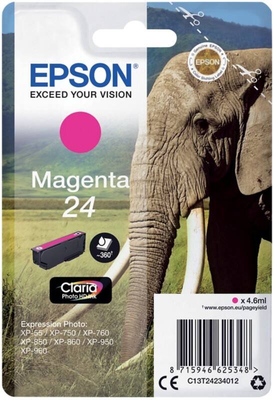 Epson 24 Original Ink Cartridge C13T24234012 Magenta