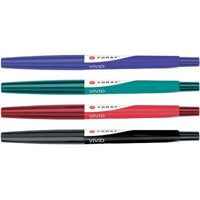 Foray Felt Tip Pens Vivid 0.5 mm Assorted Colours Pack of 4