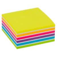Office Depot Sticky Note Cube 76 x 76 mm Assorted Neon and White 400 Sheets