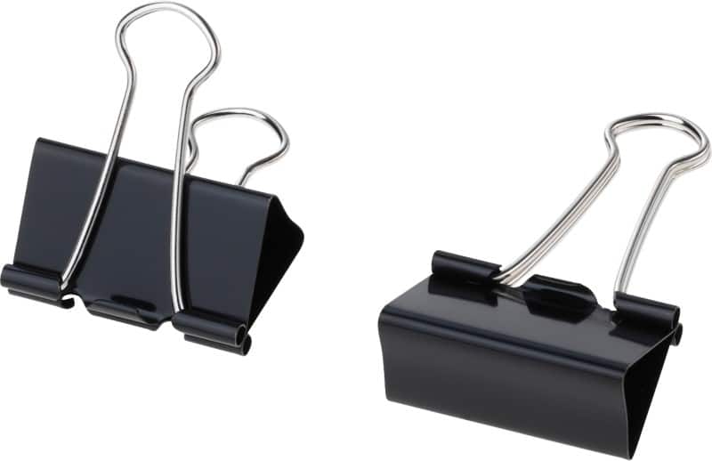 Viking Foldback Clips 41mm Black Pack of 12