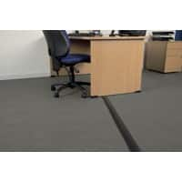 D-Line Linkable Floor Cable Cover Black 8.3 cm x 1.4 cm x 1,800 mm