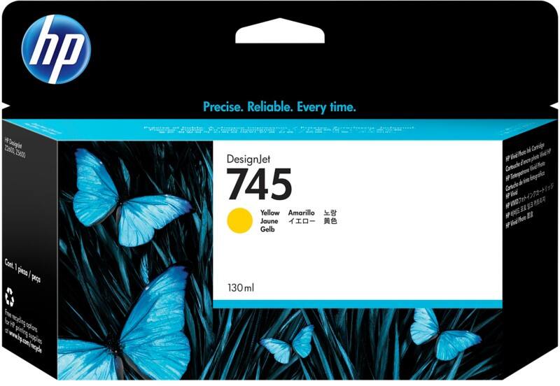 HP 745 Original Ink Cartridge F9J96A Yellow
