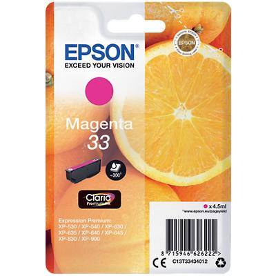 Epson 33 Original Ink Cartridge C13T33434012 Magenta