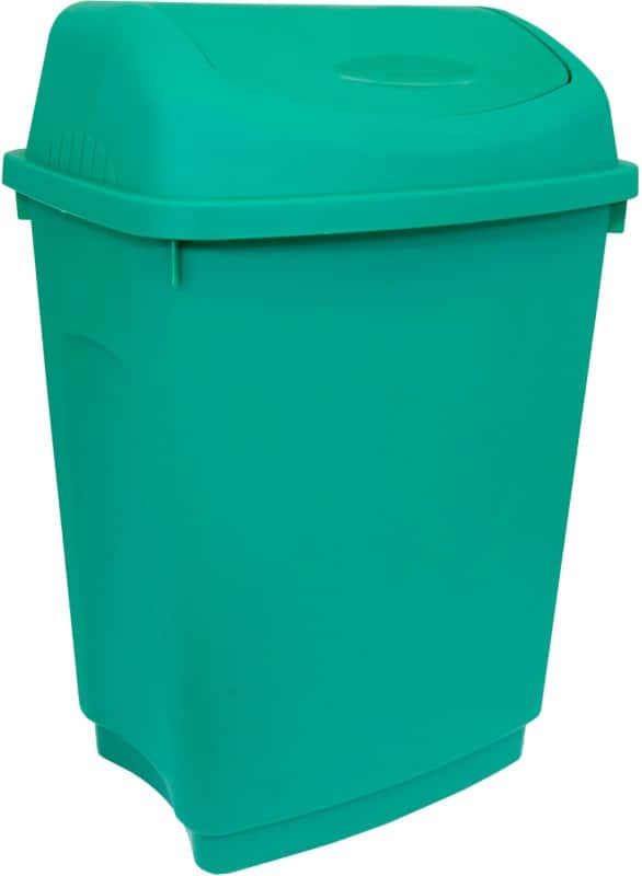 Bentley Swing Top Bin 50 L Green Plastic