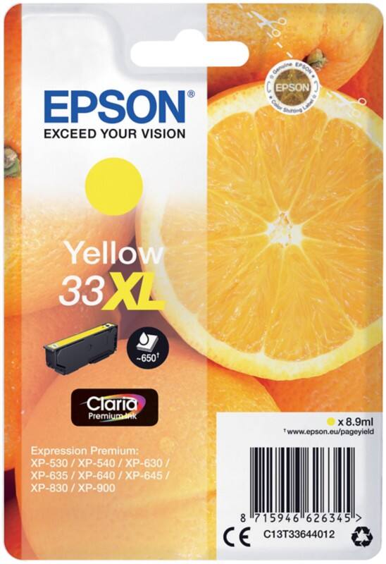 Epson 33XL Original Ink Cartridge C13T33644012 Yellow