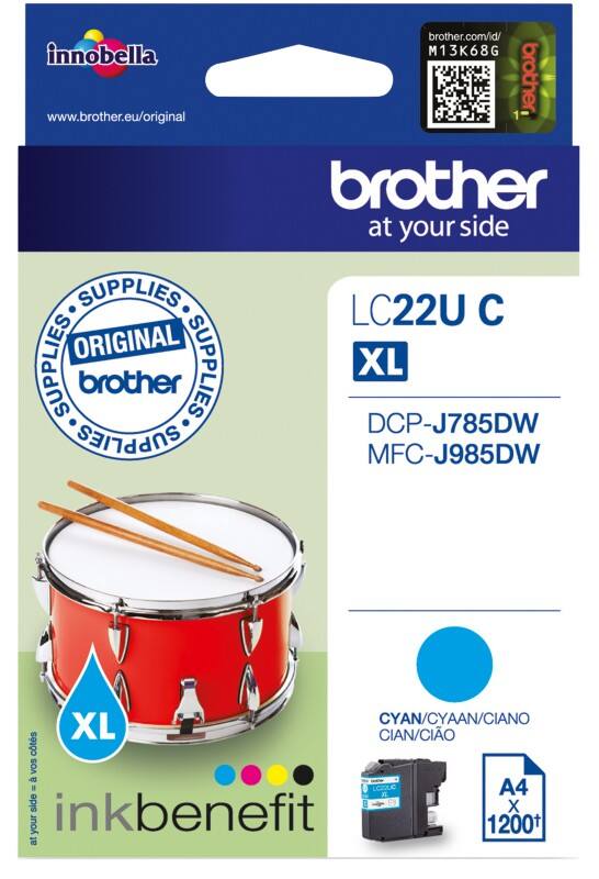 Brother LC22UC Original Ink Cartridge Cyan