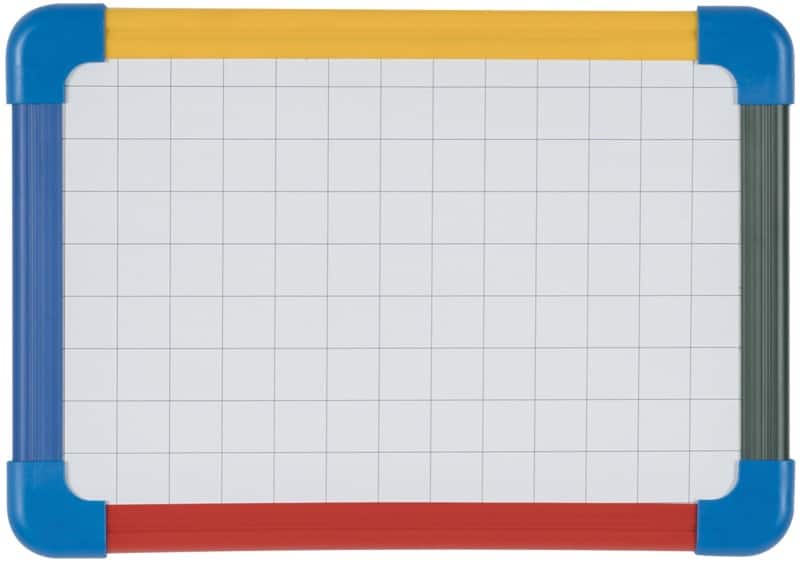 Bi-Office Schoolmate Whiteboard Magnetic Double Sided 29.7 (W) x 21 (H) cm Multicolour