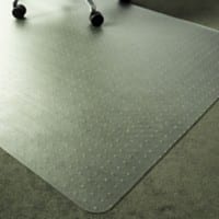 Realspace Chair Mat Polymer Rectangular Transparent 120 x 90 cm Soft Floor