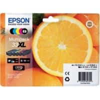 Epson 33XL Original Ink Cartridge C13T33574011 Black, Cyan,Magenta, Yellow Multipack Pack of 5