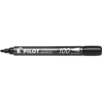 Pilot 100 Permanent Marker Fine Bullet 1 mm Black Non Refillable Pack of 12